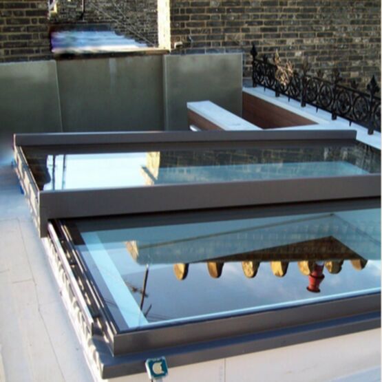  Accès toit-terrasse coulissant sur fixe | GLAZING VISION  - Verrière ou lanterneau continu