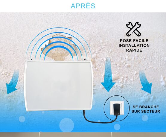  Appareil d’assèchement des murs – Inverseur de polarité électromagnétique IPE contre l’humidité ATE LC15 blanc - Assèchement des murs