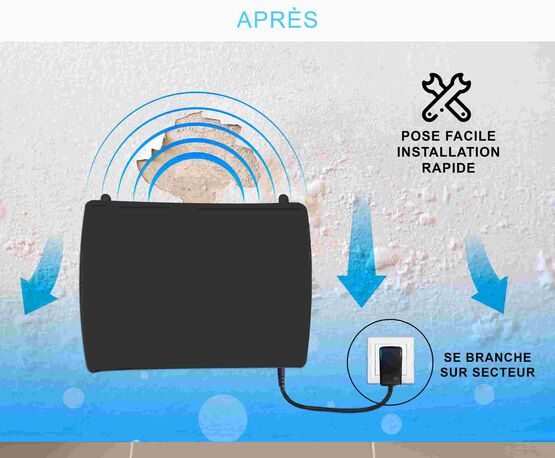  Assèchement des murs avec l&#039;appareil ATE LC15 – Lutte contre l&#039;humidité par inversion de polarité - Assèchement des murs