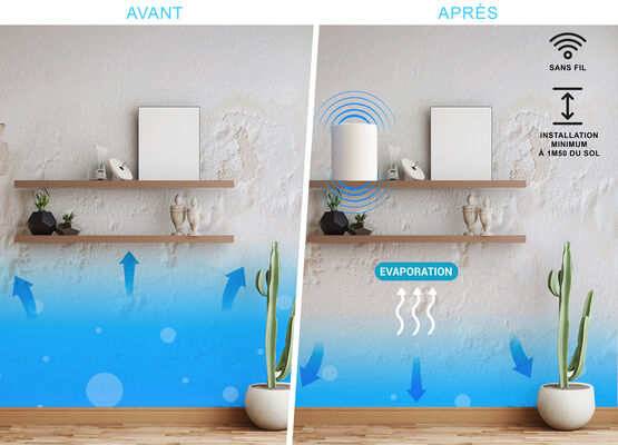  Assèchement des murs avec l&#039;appareil ATG LC15 – Lutte efficace contre l&#039;humidité par inversion de polarité - HELP HUMIDITE