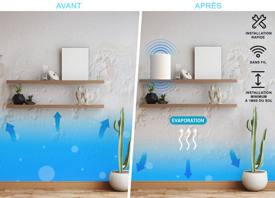 Assèchement des murs avec l&#039;appareil ATG LC15 – Lutte efficace contre l&#039;humidité par inversion de polarité - produit présenté par HELP HUMIDITE