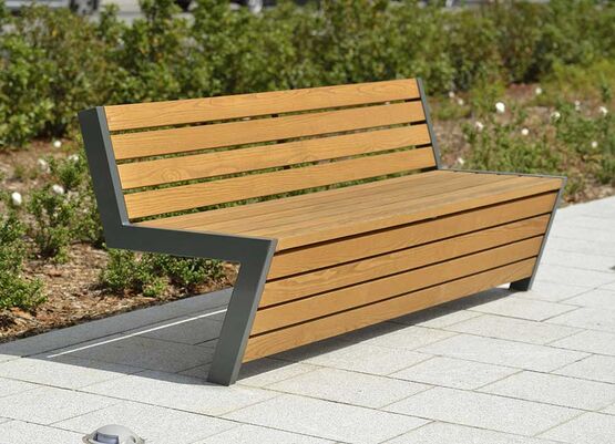  Banc à implantation en porte à faux | Banc Montgenèvre - AREA