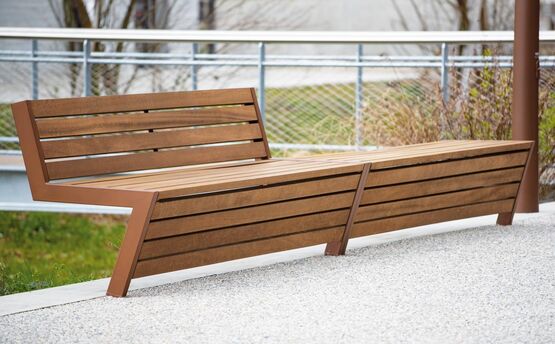  Banc à implantation en porte à faux | Banc Montgenèvre - Banc public