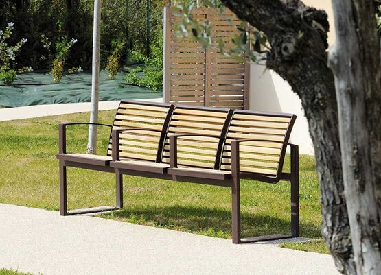  Bancs extérieurs en acier ou acier/bois | Banc Newport - Banc public