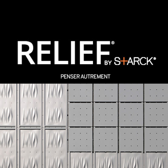 Bardage en relief, évolutif en tôle d&#039;acier avec éléments connectables | Relief by Starck