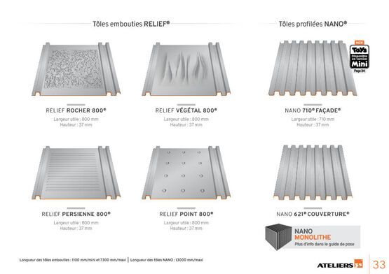  Bardage en relief, évolutif en tôle d&#039;acier avec éléments connectables | Relief by Starck - Bardage en acier