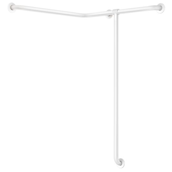  Barre de douche d&#039;angle avec remontée coulissante basic blanc | 35481W - Barre d'appui et accessoires PMR