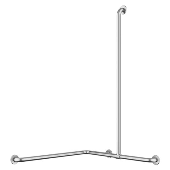  Barre de douche d&#039;angle avec remontée coulissante en inox brillant | Réf. 5481P  - DELABIE