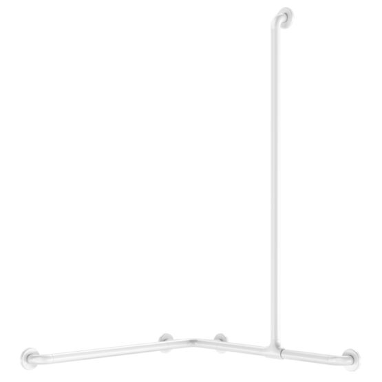  Barre de douche d&#039;angle avec remontée coulissante en inox brillant | Réf. 5481P  - Barre d'appui et accessoires PMR