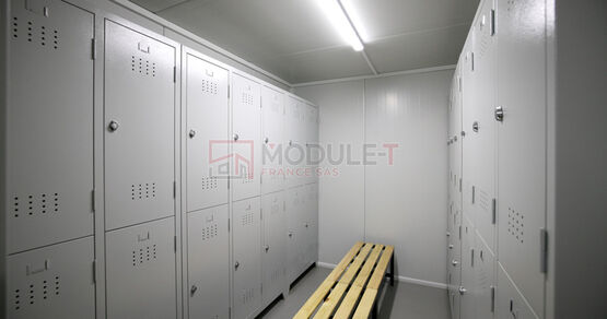  Bungalow vestiaire chantier | Container vestiaire sanitaire Module T |  neuf  - MODULE T FRANCE