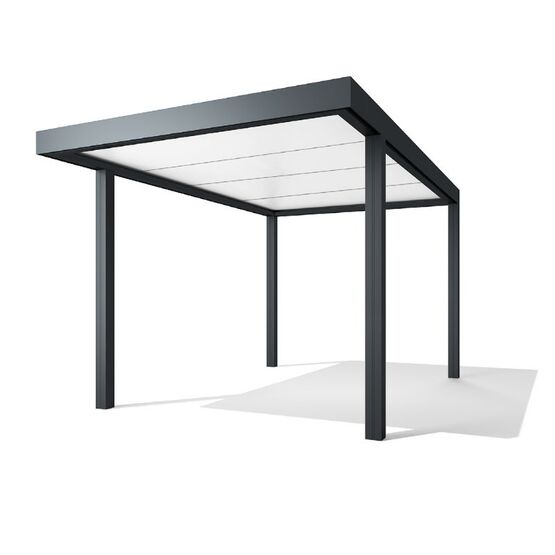 Carport en aluminium à toiture pleine pour voitures | Série 7300 - produit présenté par SEPALUMIC