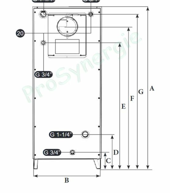 Chaudière mixte granulé/bois à tirage naturel en 5 modèles de 25 à 50 kW | MARELI LC  - produit présenté par PROSYNERGIE