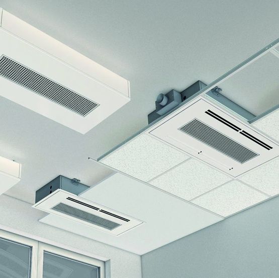 Climatisation flexible de plafond Ã  effet coanda pour bureaux ou hÃ´tels