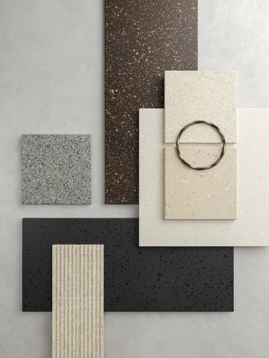 Collection Granite, Sparkle, Quartz, Sand and Pearl | HIMACS | Panneaux Solid Surface thermoformables
