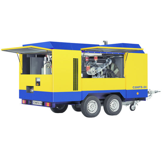 Compresseur d'air diesel sur remorque - 3 500 L/min - Kiloutou