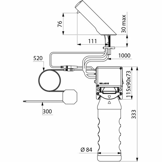 Distributeur de savon automatique sur vasque TEMPOMATIC 4 | Réf. 512031P - produit présenté par DELABIE