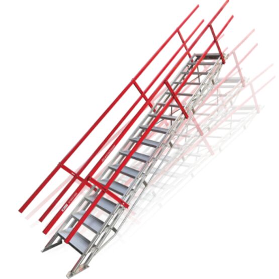 Escalier de talus en aluminium pour accès aux chantiers | AdjustaStairs 