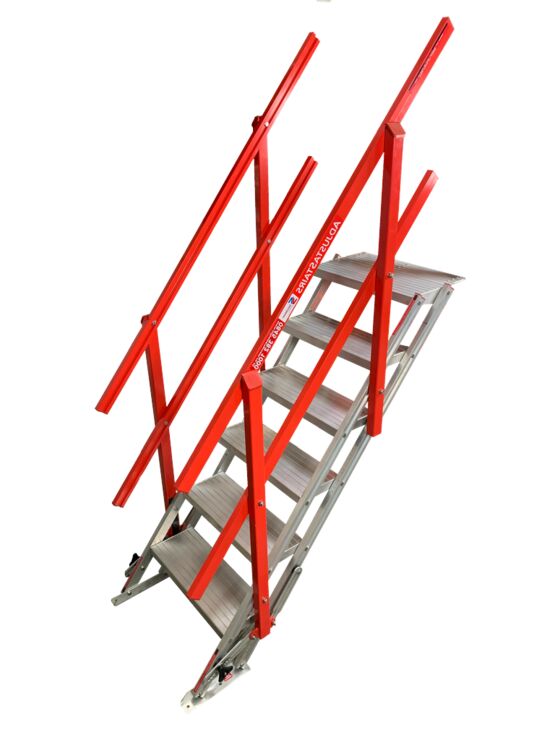  Escalier pliable pour fixation aux plateaux de remorques | AdjustaStairs - CMT GROUP