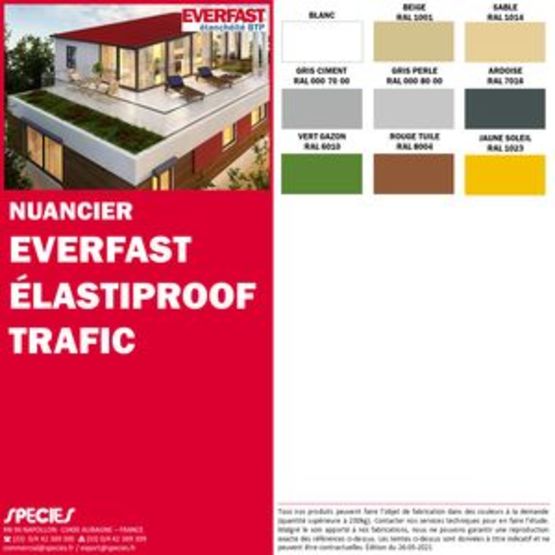  Étanchéité circulable pour support à pente 0 | EVERFAST ÉLASTIPROOF TRAFIC - EVERFAST