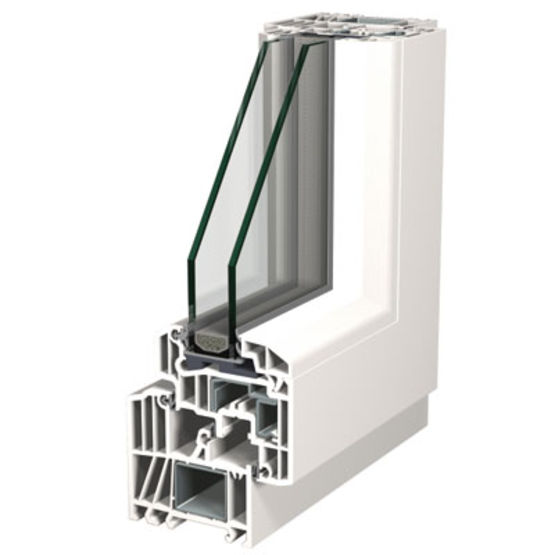 Fenêtre PVC isolante à dormant de 72 mm d'épaisseur