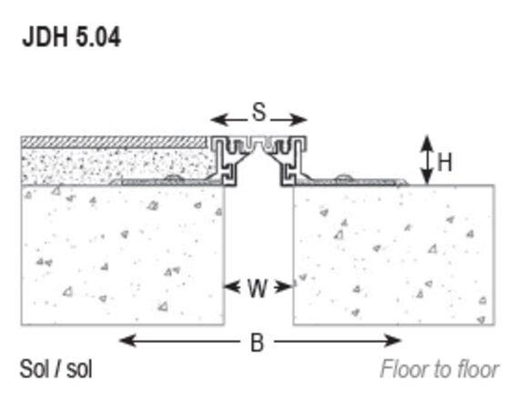  Joint de dilatation de sol avec insert | JDH 5.04  - Joints de dilatation ou fractionnement