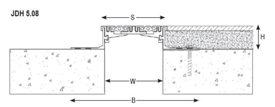 Joint de dilatation de sol renforcé en aluminium | JDH 5.08  - produit présenté par GV2 VEDA FRANCE
