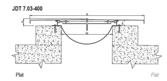  Joint de dilatation sismique étanche pour toiture | JDT 7.03  - Joints de dilatation ou fractionnement