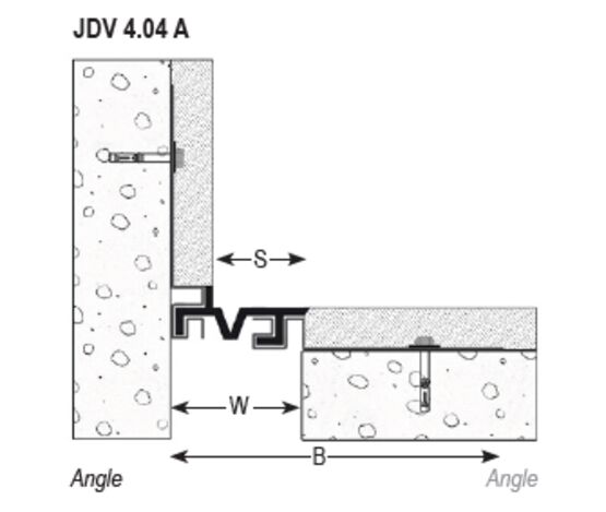  Joint de dilatation vertical en acier avec insert en nitrile | JDV 4.04  - Joints de dilatation ou fractionnement