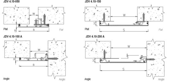 Joint de dilatation vertical spécial grands mouvements sismiques | JDV 4.10  - produit présenté par GV2 VEDA FRANCE