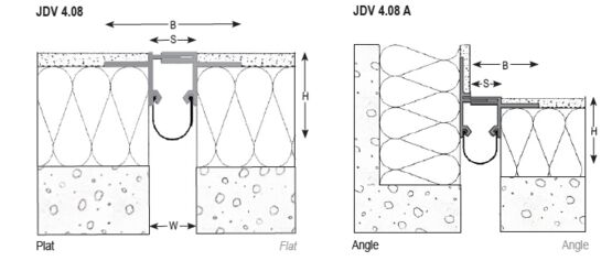 Joint de dilatation vertical spécial isolation par l’extérieur | JDV 4.08  - produit présenté par GV2 VEDA FRANCE