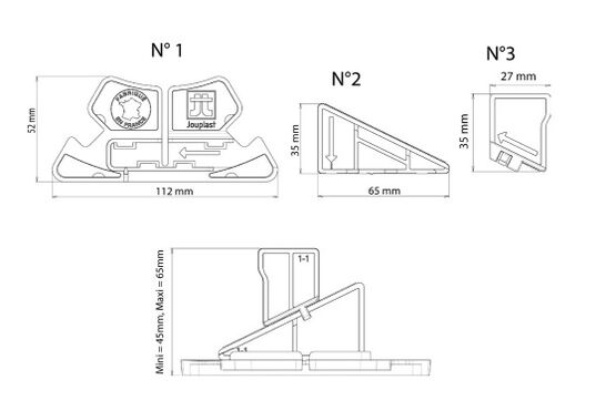 Kit appui plaque à dalle | JOUPLAST  - produit présenté par TMP CONVERT