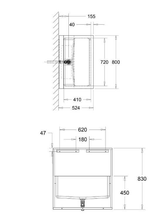  Lavabo auge standard | BLINOX  - Lavabo suspendu