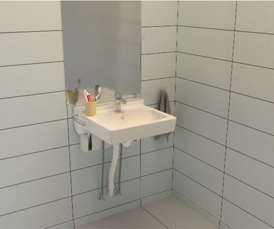 Lavabo complet réglable à hauteur variable | Springline - produit présenté par CREE