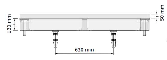  Lavabo multiposte en béton polymère Akzept | 459120 - 459140 - 459180 - 459210 - Plan vasque ou plan de toilette