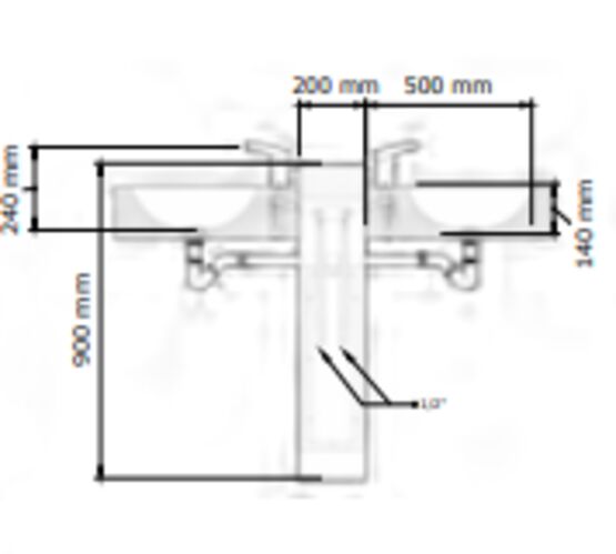 Lavabo multiposte sur pieds 1200 mm - 4 postes | Heavy Comfort O Umaxx  - produit présenté par BLINOX 