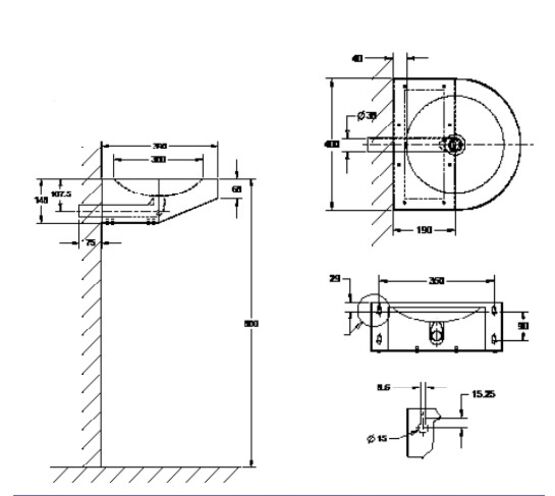  Lavabo spécial PMR | Robusto 75 - 135092  - Lavabos PMR