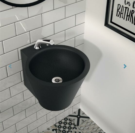  Lavabo suspendu noir MINI BAILA | Réf.121180BK - DELABIE