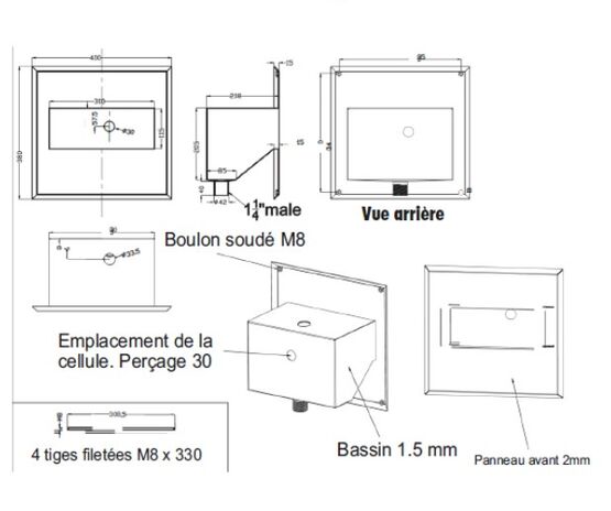 Lave-mains garde à vue | Robusto 10 - produit présenté par BLINOX 