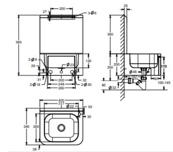  Lave-mains hygiène en inox | Premium 5 - 130741 - Lave-mains