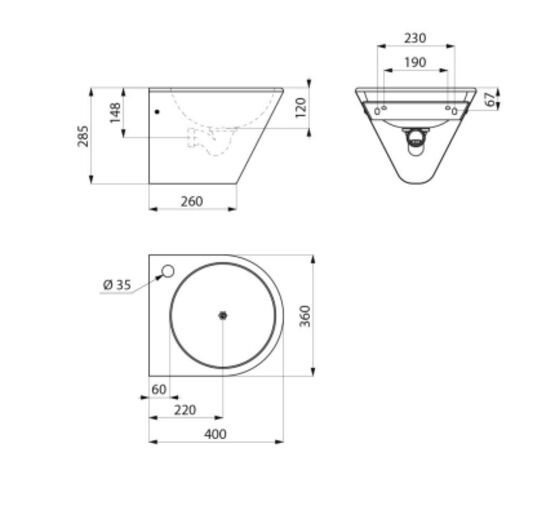  Lave-mains WC BOB | Réf.121130 - Lave-mains