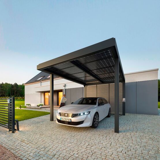  Le nouveau carport photovoltaïque pour la production d’énergie à maison positive - Abri voiture