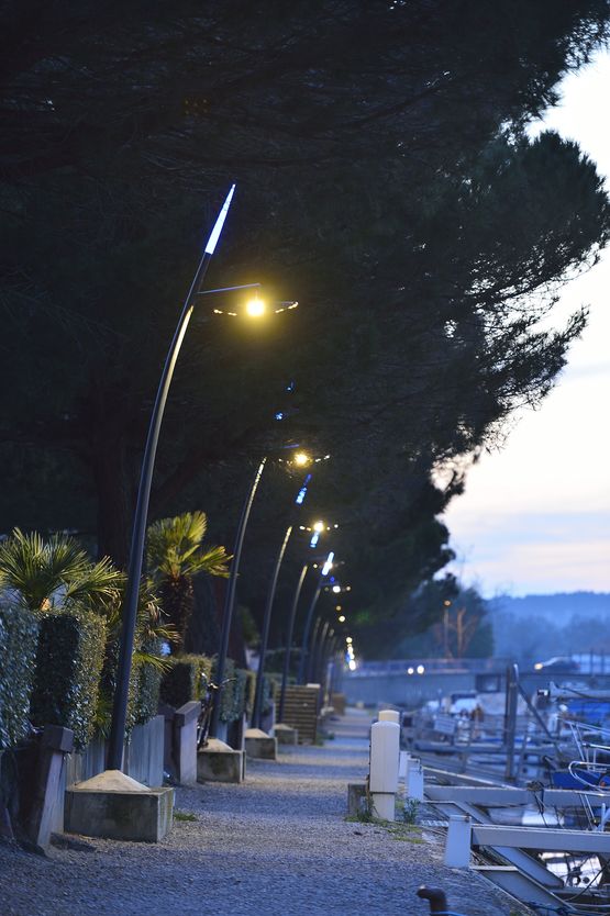  Luminaire urbain   led en forme de fleur ultra modulable 