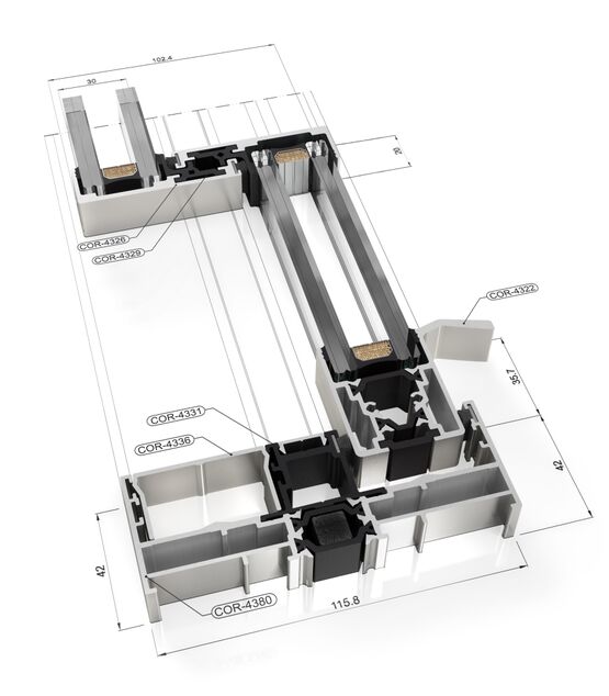  Menuiserie en aluminium avec isolation phonique | Système COR-VISION  - DOXAR