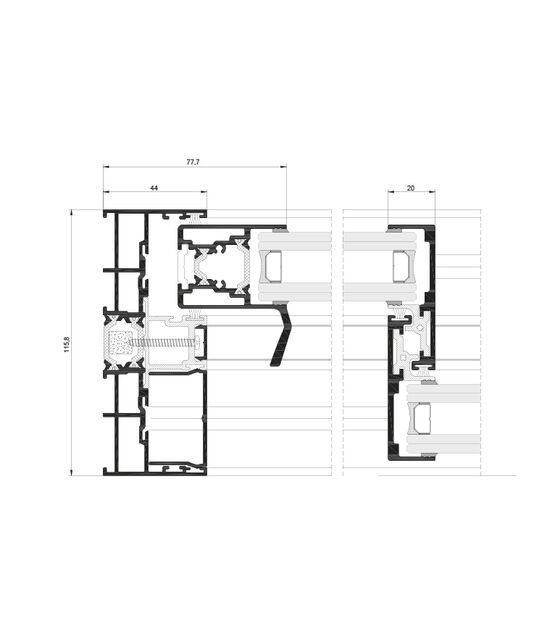  Menuiserie en aluminium avec isolation phonique | Système COR-VISION  - Fenêtre et porte-fenêtre en aluminium