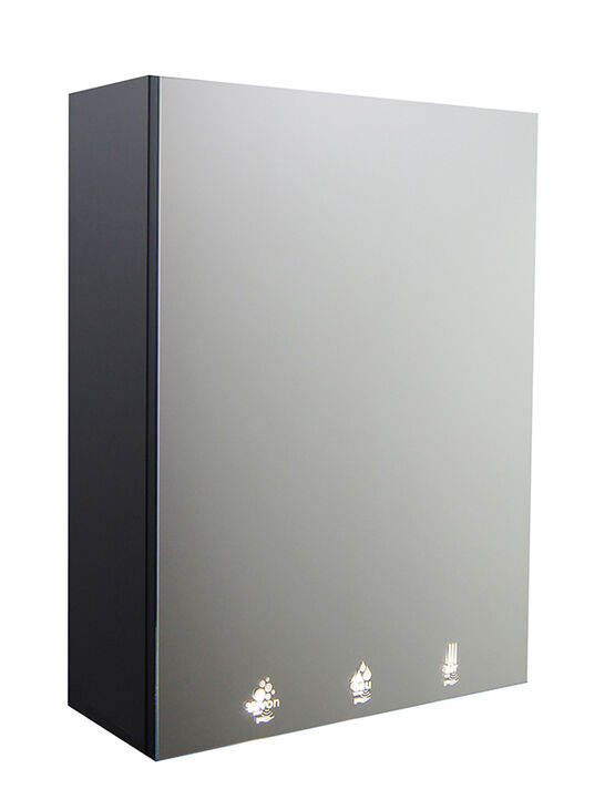 Meuble haut miroir noir multifonction FLO 4 en 1 | RES-350-N