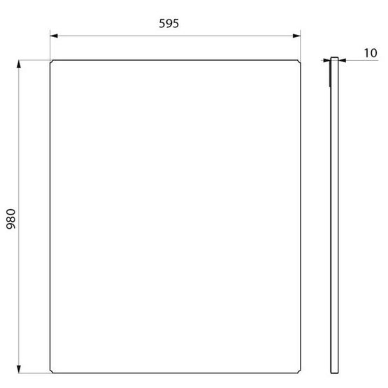 Miroir de toilette incassable 10x595x980 Inox poli miroir | Réf 3459  - produit présenté par DELABIE