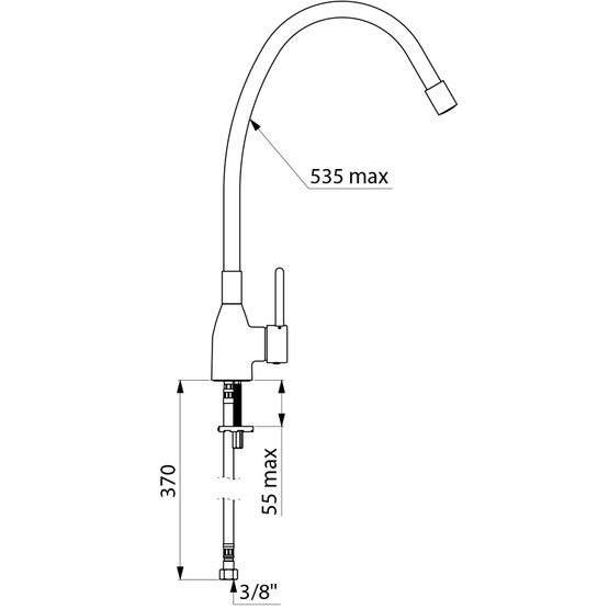  Mitigeur de Grande Cuisine av flexible auto-portant H.535 max | Réf. 2526T2 - DELABIE