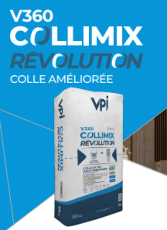  Mortier colle à texture légère très haut rendement | V360 Collimix Revolution VPI - LES CIMENTS VICAT