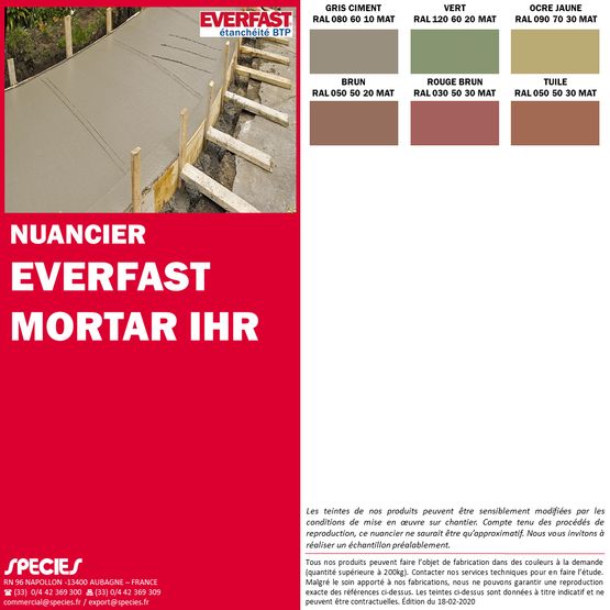  Mortier d’égalisation auto nivelant | EVERFAST MORTAR IHR - EVERFAST