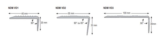 Nez de marche en aluminium | Série NDM VD  - produit présenté par GV2 VEDA FRANCE